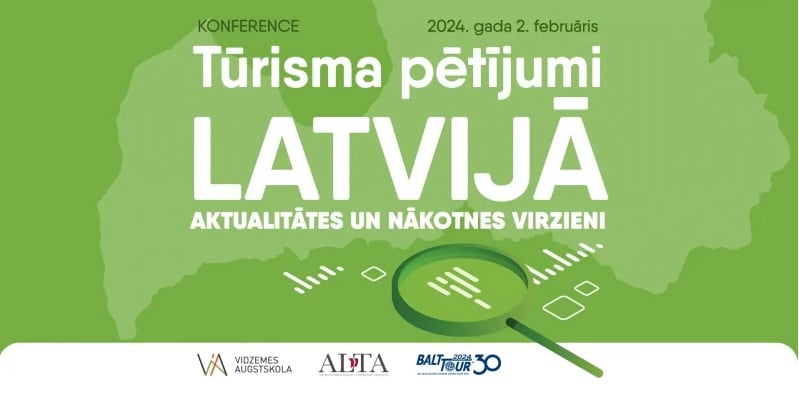 2. februārī Vidzemes Augstskola organizē konferenci “Tūrisma pētījumi Latvijā: aktualitātes un nākotnes virzieni”